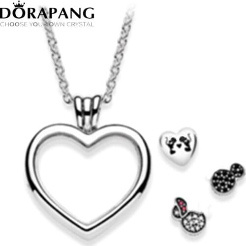 NEW HOT Sell 100% 925 Sterling Silver Pendant Magnetic DIY Chain Memory Floating Locket Hallowmas Lovely Charms Necklace jewelry