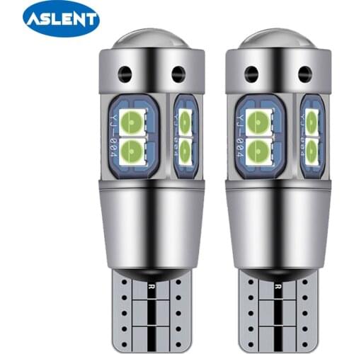 ASLENT 2X T10 W5W New Super Bright LED Car Parking Lights WY5W 168 501 Auto Wedge Turn Side Bulbs Car Interior Reading Dome Lamp