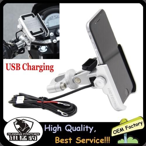 USB Charging Mobile Phone Holder Motorcycle Bicycle Stand Rotatable For BMW R1200GS G310GS F700GS F800GS R NINE T F750GS F850GS
