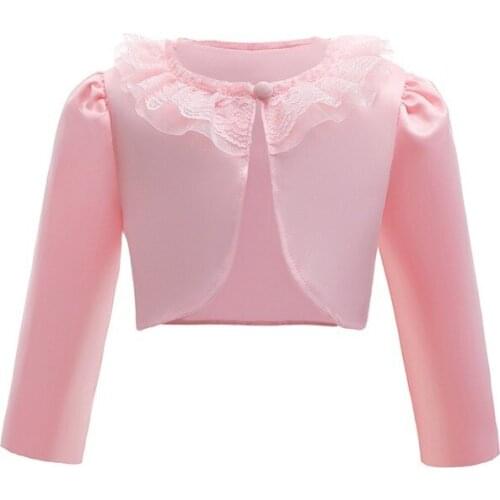 Original Zebra Remember middle big girl autumn winter shawls children solid color lace collar outwear kids fashion cape for girl