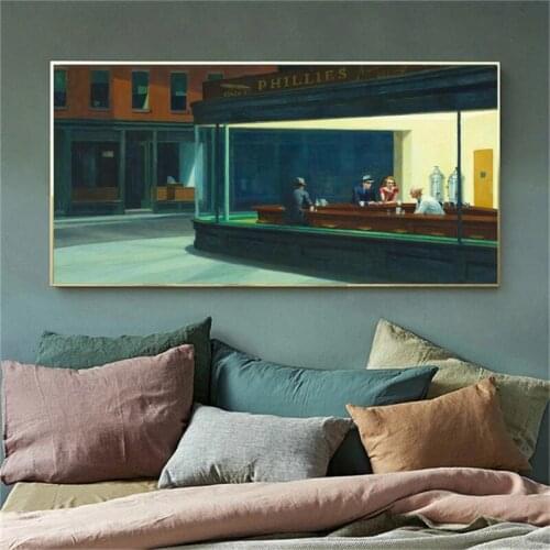 Modern Nordic Evening Street Stalls Wall Canvas Art Posters and Prints Wall Art Living Room Bedroom Home Decoration Pictures