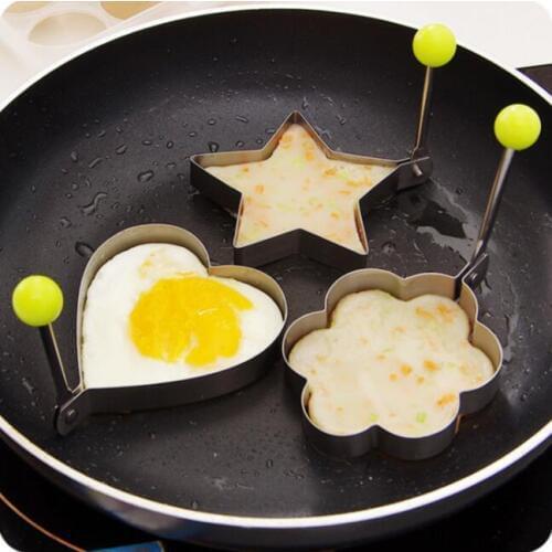 Thickening Omelette Egg Mold Stainless Steel Egg Shape Cracker 4 Pieces/Lot Kitchen Tool Egg Form Fry Ring