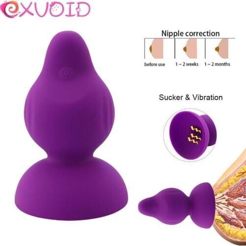 EXVOID Breast Enlarger Sexy Breast Massage Clip Clitoris Stimulate Nipple Sucker Vibrator Vacuum Pump Sucker Sex Toys for Women