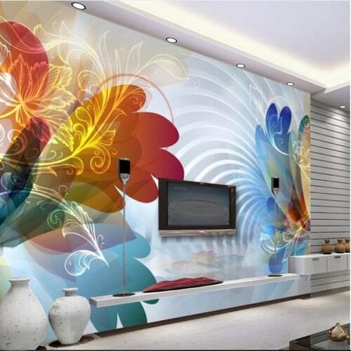 Wellyu Custom large fresco living room TV backdrop trend pattern 3D three - dimensional space extended non - woven wallpaper