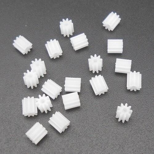 20Pcs NEW 0.3M 9 Teeth Plastic Spur Gear 0.3 Modulus T=9 Aperture 1mm (0.95mm) DIY Model Accessories 9T 3.3MM X 3.5MM Pinion 1A