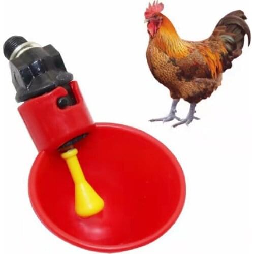 1 Pcs Chicken Drinking Cup Automatic Drinker Chicken Feeder Plastic Poultry Water Drinking Cups Easy Installation With Screws