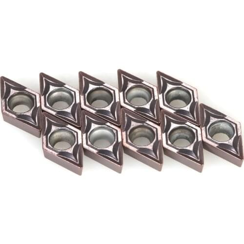 10pcs DCMT070204 VP15TF DCMT21.51 Carbide Inserts Cutter Tools CNC Lathe Blades Cutter Lathe Tools Turning Tool