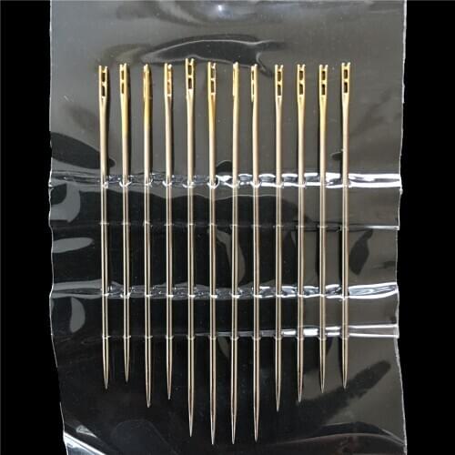 12pcs/Set High Quality Needles Multi-size Side Opening Stainless Steel Darning Sewing Household Tools Hand Sewing Needles