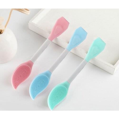 15colors Beauty Skin Care Wash Face Silicone Brush Exfoliating Nose Clean Blackhead Removal Brush Tool With Replacement Head