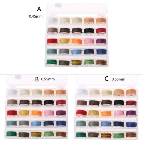 25 Colors Waxed Polyester Twine Cord Macrame Bracelet Thread for Jewelry Making DIY Cords (25 Colors)