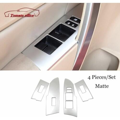 2014 2015 2016 2017 Stainless Matte Car Door Window Lift Regulator Cover Trim Styling For Toyota Corolla E170 Accessories 4 PCS