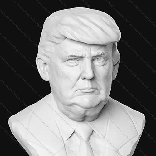 60mm Resin Model Kits America President Donald Trump Bust Figure Unpainted No Color