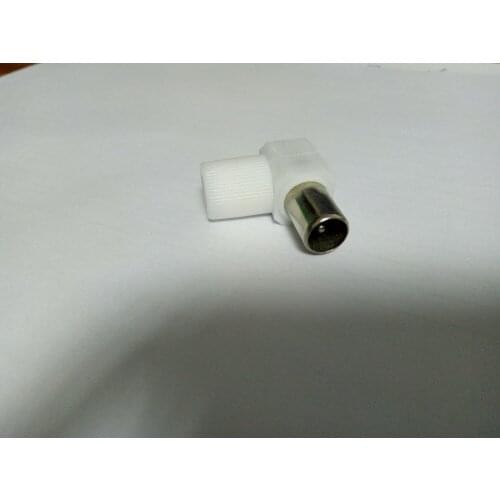 50 PCS white Right Angle Antenna CATV Cable Male Connector plug RF adapter New