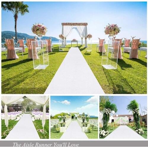 Free Shipping White Carpet Wedding Aisle Runner Anti-slip Event Party Wedding Carpet Custom Length Wedding Carpet Aisle Runner