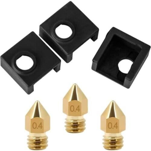 3D Printer Heater Block Silicone Cover Mk7/Mk8/Mk9 Hotend For Ender 3, Ender 3 Pro, Cr-10,10S,S4,S5 Anet A8 And Extruder Nozzle