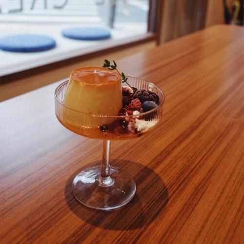 200ml Cake Snack Ice Cream Yogurt Goblet Restaurant Cocktail Wine Glass Cup Goblet Pudding Dessert Dish High Bowl Container