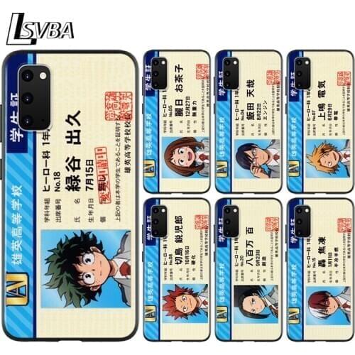 My Hero Academia Midoriya Anti-Fall Back Cover For Samsung Galaxy S20 Ultra Plus A01 A11 A21 A31 A41 A51 A71 A91 Phone Case