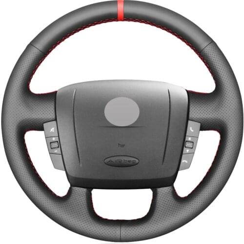 Black PU Leather Car Steering Wheel Cover for Peugeot Boxer 2006-2019 Citroen Jumper 2006-2019 Relay 2008-2019