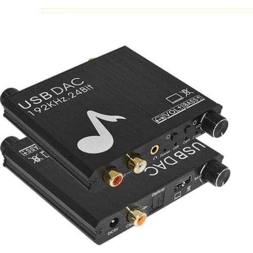 Digital to Analog Audio Converter 192KHz/24Bit DAC SPDIF Opticals Toslink Coaxial RCA 3.5 mm for ps3 ps4 TV xbox USB Power Cable