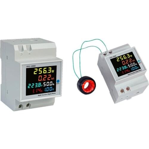 Digital Single Phase Energy Meter Tester Electricity Usage Monitor AC 40V-300V 100A Ampere Meter Voltmeter