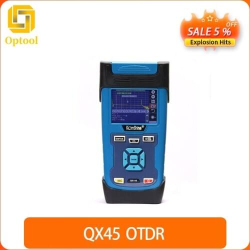 QX45 OTDR Komshine SM 128KM 1310/1550nm,Fiber optic testor,VFL 10MW,32*30 dB,Support English Spainish Portuguese Free Shipping