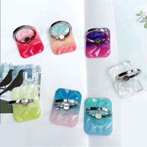 UVR Mermaid Diamond Pattern Finger Ring Starfish Smart Phone Stand Holder Gradient Color Mobile Phone Holder Stand For All Phone