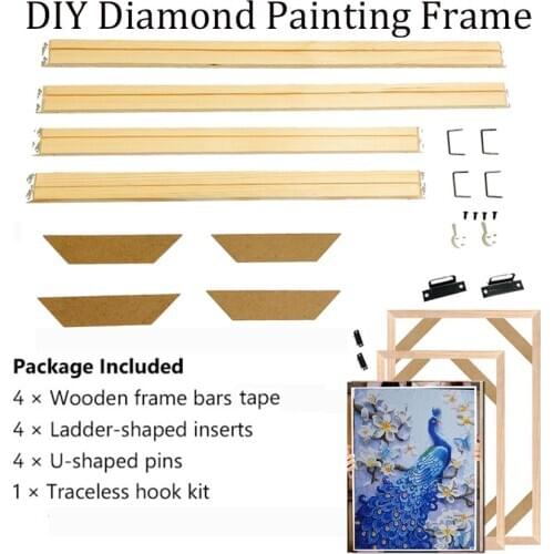 Hot DIY Wood rhinestone pictures Frame DIY Diamond EmbroIdery Frame DIY Diamond Painting Frame Christmas gift decoration home