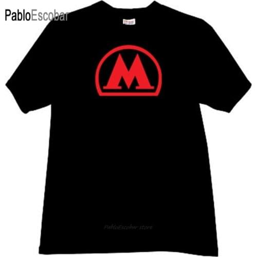 Cotton t-shirt mens brand tees Moscow Metro T-shirt in black male fashion tshirt 4XL 5XL plus size