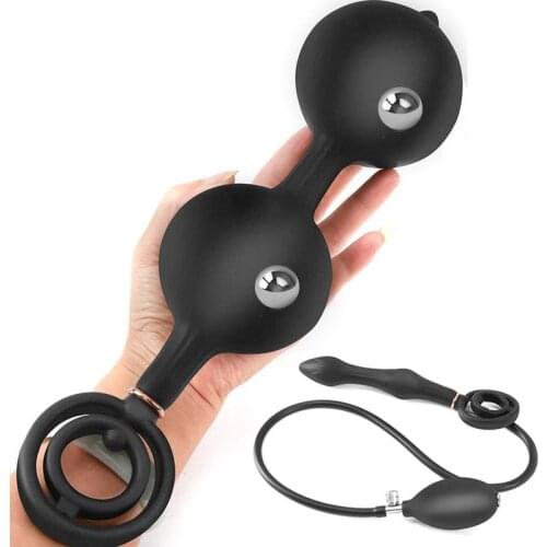 Toys for Adults Inflatable Anal Plug Butt Vagina Anus Expander Sexy In Stock Shop Erotic Beads Buttplug Sex Toys Men Woman Games