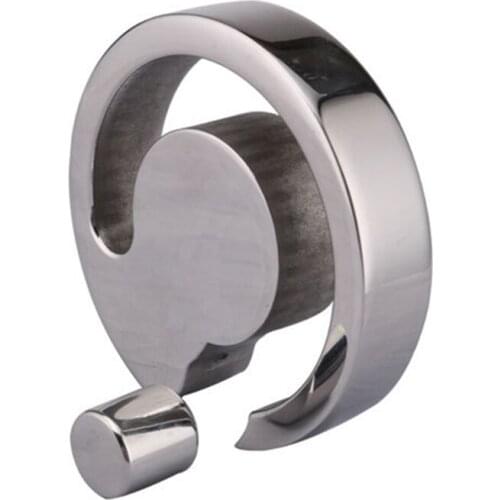 Stainless Steel Ball Stretcher Penis Rings Sleeve Groove Lock Scrotum Crusher Pendant Bondage Metal Cock Ring Sex Toys Men Cbt