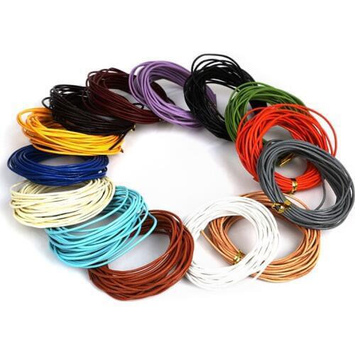 1.5mm 5M Round Rope String Cord Round Real Leather Cords For Jewelry Making Bracelet Necklace Craft DIY Jewelry Accessories