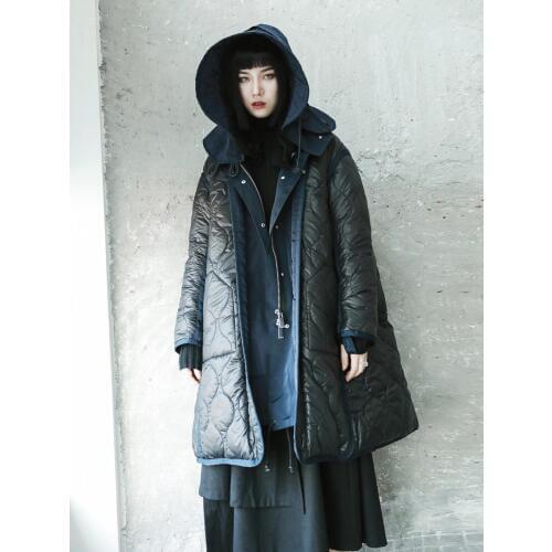 Owen seak Women Cotton Parker Coats Jackets Gothic Style Clothing Trench Winter Dust Women Coats Windbreaker Black Trench