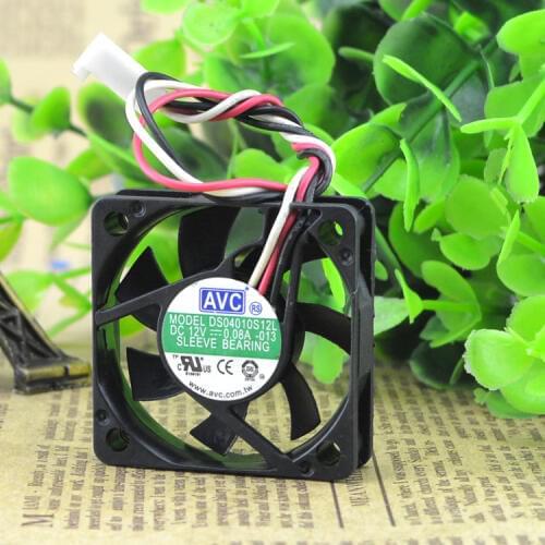 Free Shipping For AVC DS04010S12L, DC 12V 0.08A 3-wire 3-Pin connector 80mm 40x40x10mm Server Square Cooling fan