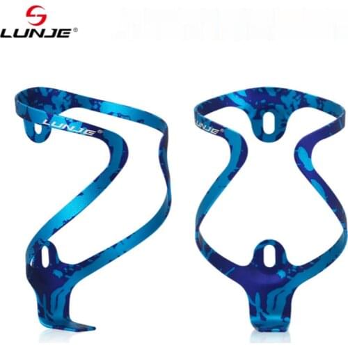 Lightweight Aluminum Alloy Bicycle Bottle Cages Cycling Bike Water Cup Bottle Rack Riding Camouflage Blue Kettle Holder Bracket