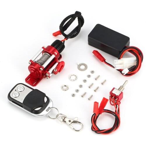 Metal Steel Winch System with Wireless Remote Controller Receiver for 1/10 Traxxas HSP Redcat HPI TAMIYA CC01 RC Car Crawler