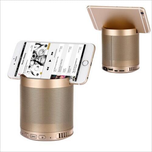 Q3 wireless bluetooth speaker mini TF card small sound fashion subwoofer with mobile phone bracket bluetooth speaker FM USB AUX