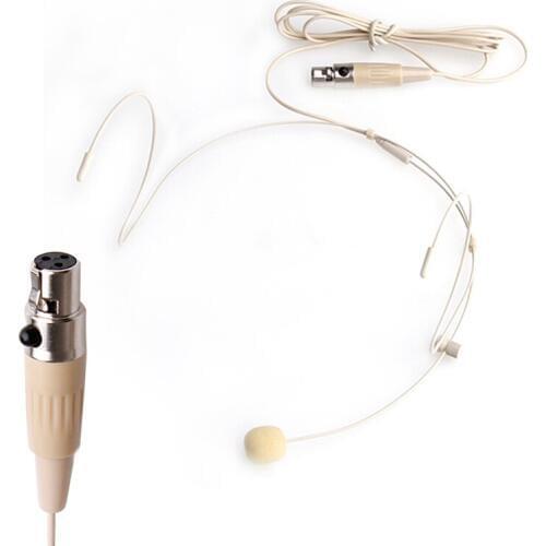 Mini Dual Ear Hook Mic Headset Head Microphone For Shure ALL XLR 3PIN TA3F New
