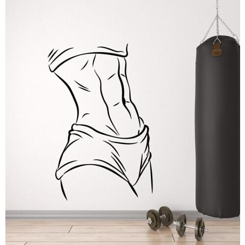 Muscle Girl Beautiful Body Bodybuilding Fitness Vinyl Wall Decal Bodybuilding Club Gym home Decorative Wall Sticker 2GY18