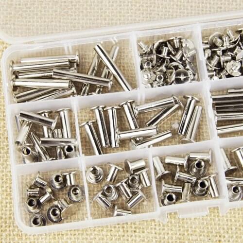 Nickel Plated Account Book Screw child-mother Rivet Photo Album Menu Lock Butt Screws 1packing