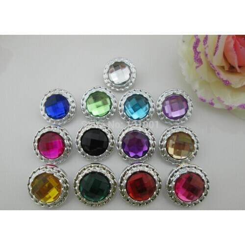 PB51 22mm)20pcs good mix color acrylic plastic button shank for scrapbooking accessories