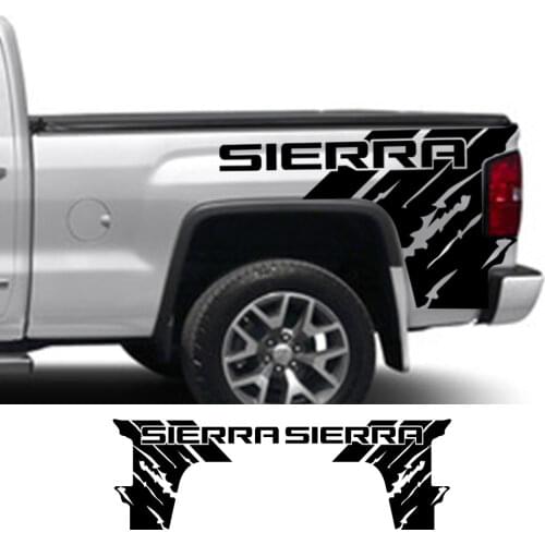 Pickup Rear Trunk Bed Side Decals For GMC Sierra 1500 2500 3500 Truck Vinyl Film Decor Cover Car Sticker Auto Tuning Accessories