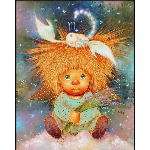 Full diy 3D diamond painting cross stitch Russia angels diamond embroidery cartoon home decorative mosaic children painting