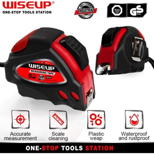 WISEUP Portable Retractable tape measure 3/5/7.5m high quality steel tape measure nylon resistance to fall measuring tool