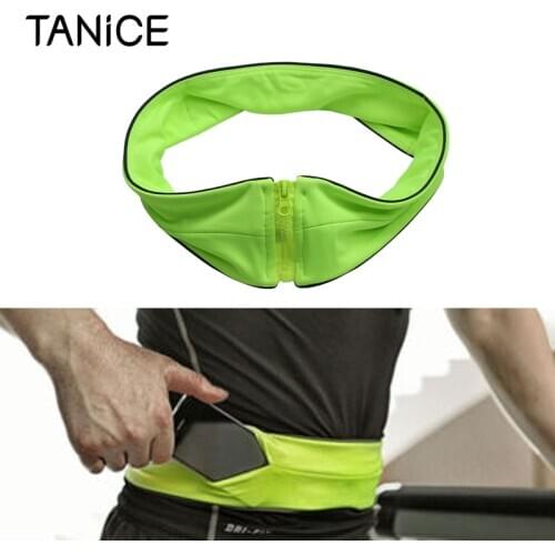 TANiCE Running Belt Bag Waist Exercise Fitness Hiking Belt Bags Mobile Cash Keys Bag Washable For Riding Sports Travel Casual