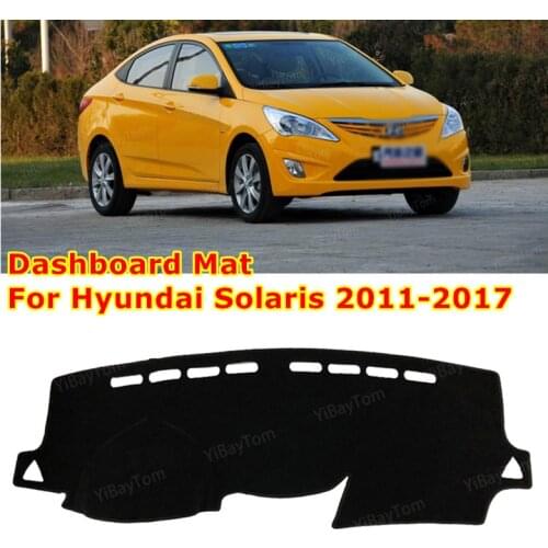 For Hyundai Solaris Accent 2011-2017 RB Anti-Slip Mat Sunshade Dashmat Protect Carpet Dashboard Cover Pad Accessories