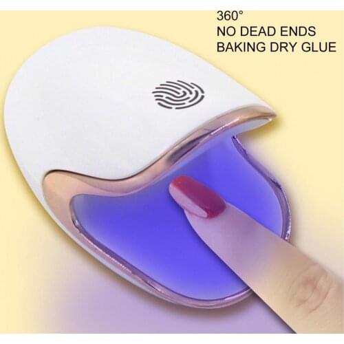 Q6 Nail Lamp Dinosaur Egg Shape Dual Light Source ABS Portable 6W LED Lamp Nail Dryer for Manicure