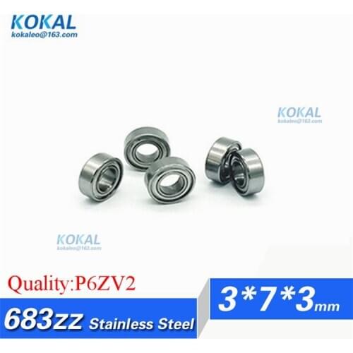 [S683ZZ-P6]Free Shipping 10pcs ABEC-7 Stainless steel S683zz bearing inner 3mm stainless ball bearing 683 S683 3*7*3