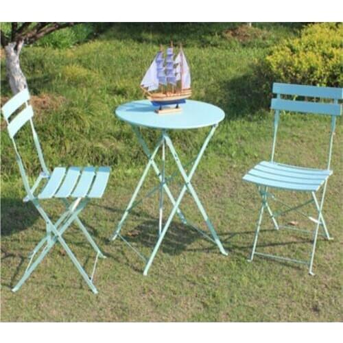 Garden table Balcony table Coffee tables Iron Folding desk with chairs