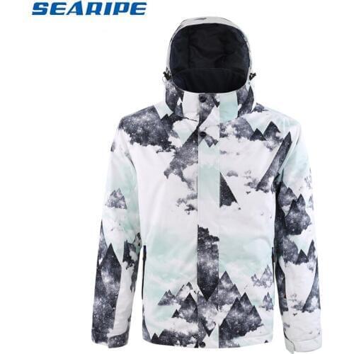 SERIPE Winter Mens Ski Suit Ski Jacket Pants Men Snowboarding Set Male Mens Snowboard Suit Waterproof Winter Mens Sport Suit