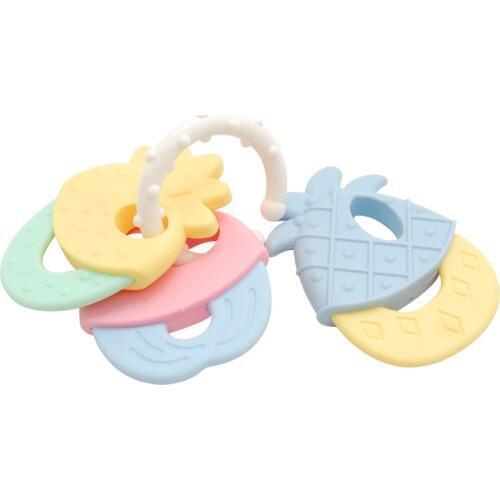 Food Grade Silicone Teethers Baby Ring Teether Infant Baby Silicone Chew Charms Kids Teething Gift Toddler Chewing Toys
